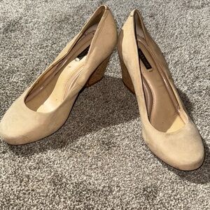 Alex Marie Cream Suede Heels Timeless Elegance